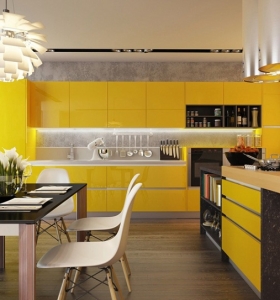 Decoración moderna en amarillo para la cocina - 20 ideas muy originales