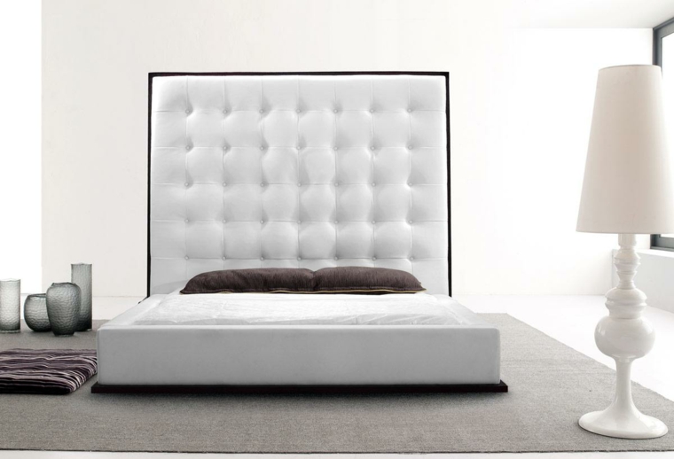 cabeceras modernas-blanco-decorar-dormitorios