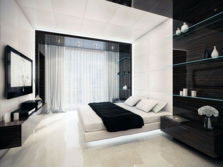 decoracion de dormitorios-blanco-negro