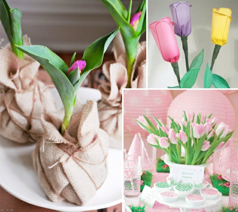 decoración-de-primavera-tulipanes