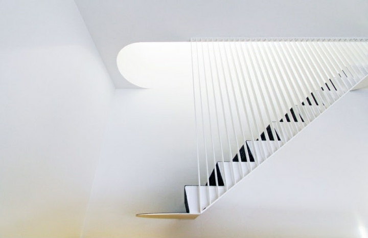 diseño de escaleras concepto gris