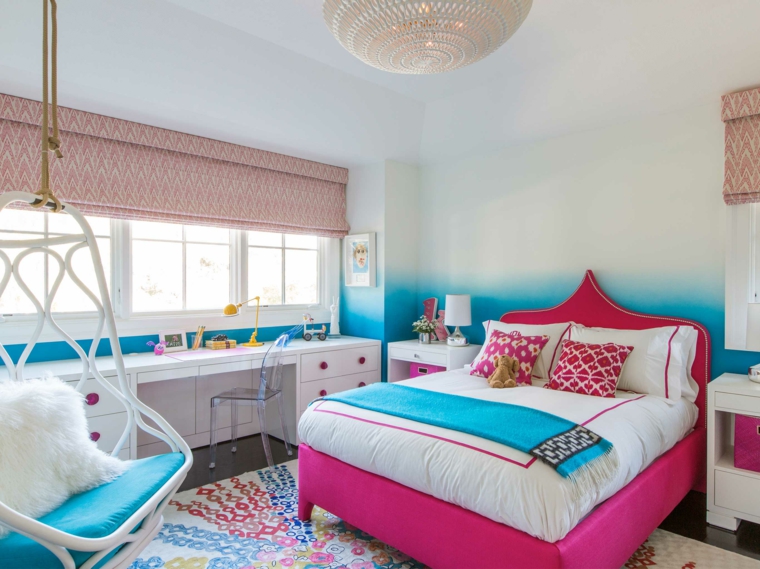 dormitorio-diseno-colorido-pared-ombre-cama-rosa