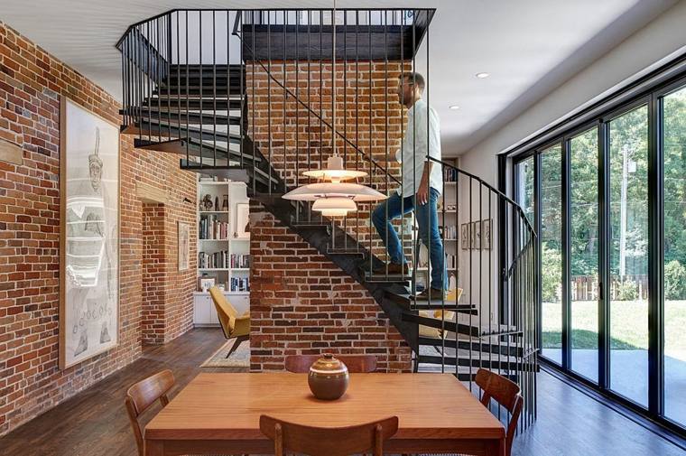 escaleras de caracol-interiores-modernos
