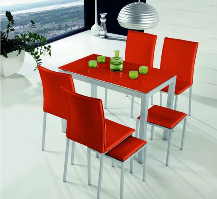 gabinetes para cocina-modernos-rojos