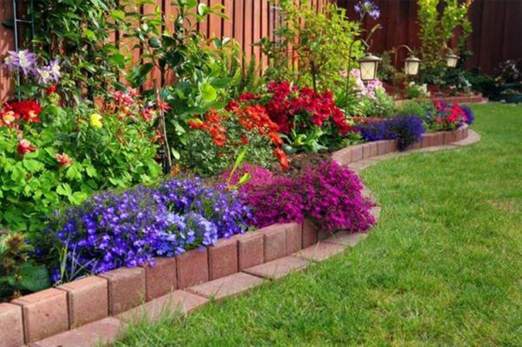 delimitar jardines con adoquines