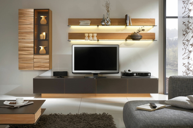 muebles modernos-salones-libros
