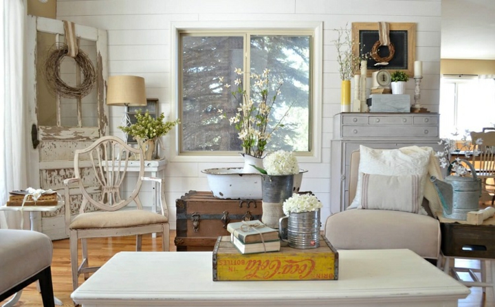 muebles vintage salones amplios