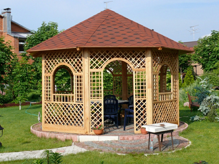 porches de madera-clasicos-decorar-jardines
