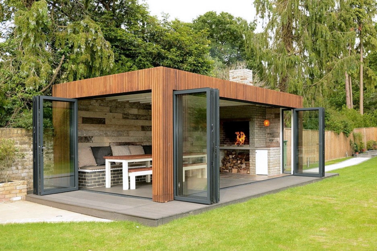 porches de madera-modernos-decorar-jardin