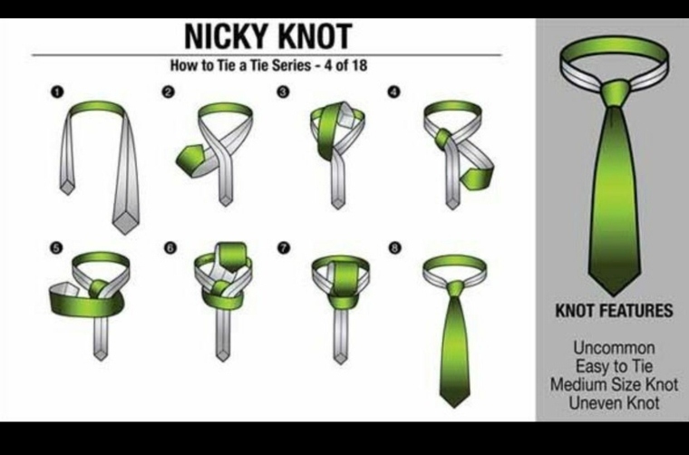 como amarrar una cortaba-nicky-knot