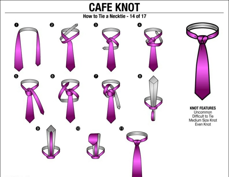 como hacer nudo de corbata-cafe-knot