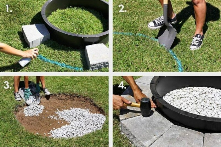 Patios ideas DIY increíbles para pozos de fuego que marcan la diferencia