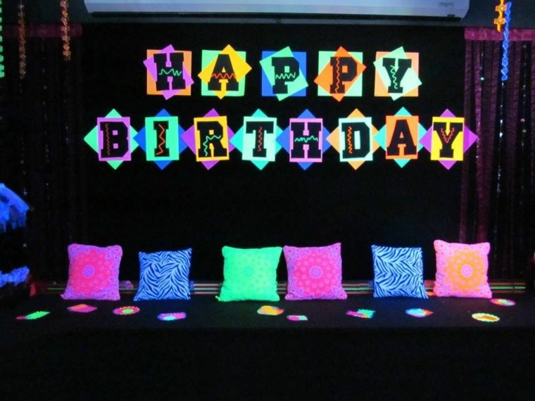 fiesta fluorescente cumpleaños