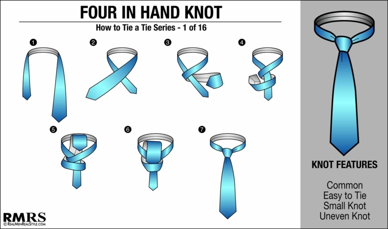 nudo de cortaba-four-in-hand-knot