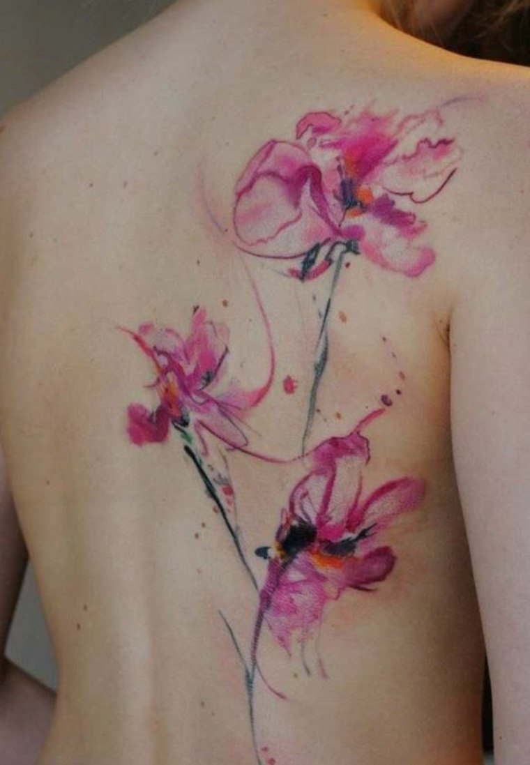 Tattoo de flores de orquídeas