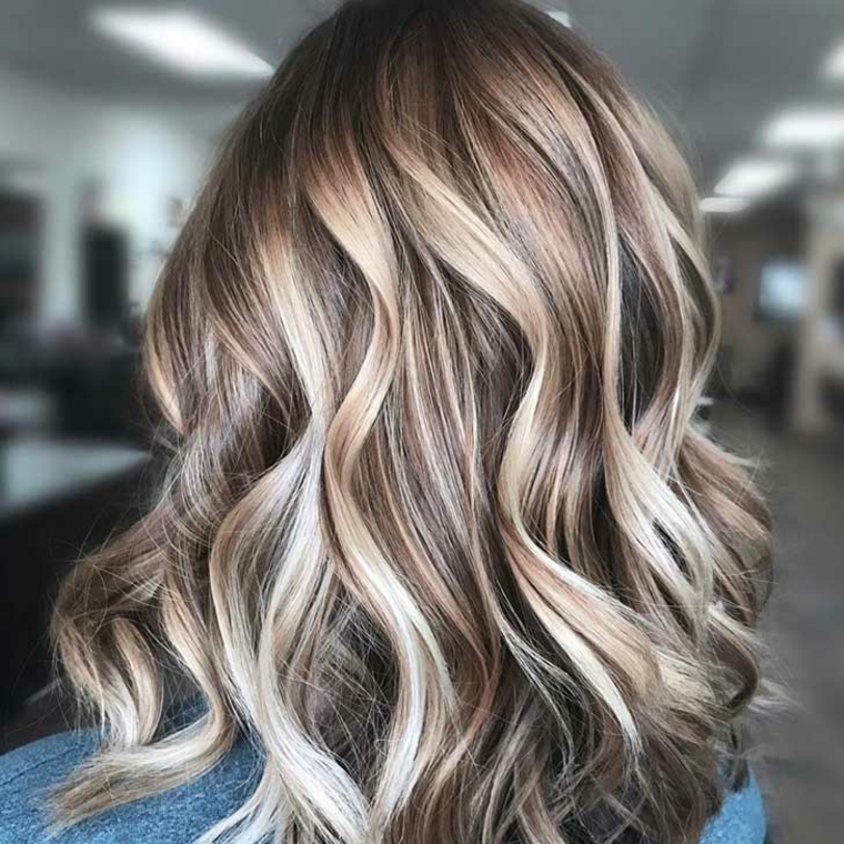 estilo Balayage cabello rubio