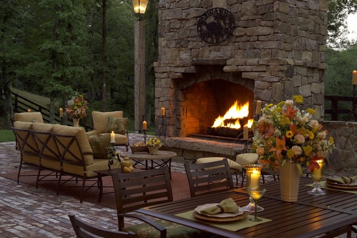 Imagenes de chimeneas y mesas de fuego para el jardín