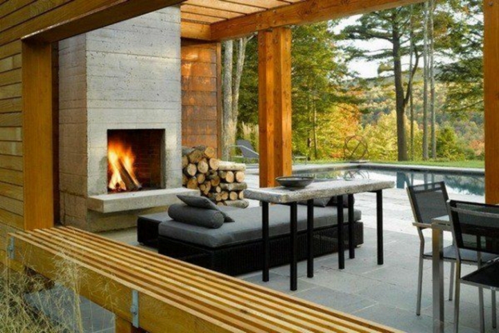 Chimenea moderna para patios y jardines - el placer del fuego
