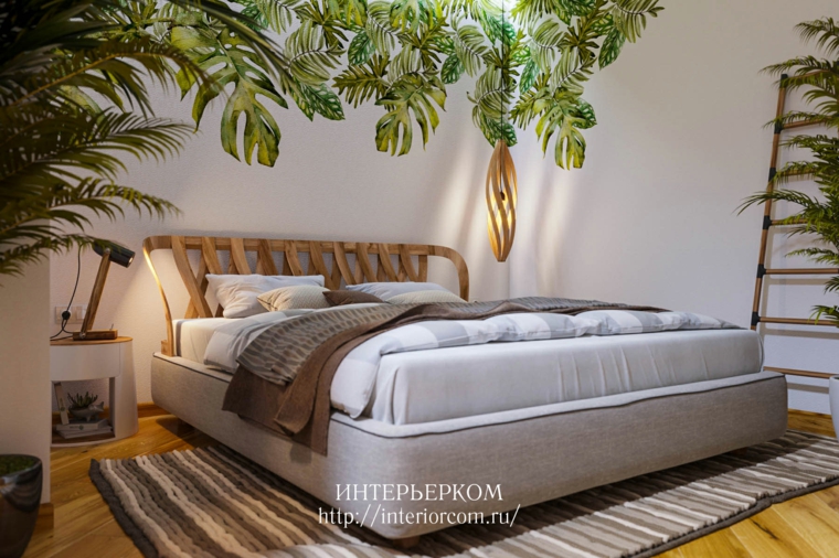como-decorar-una-recamara-estilo-tropical-cama-original