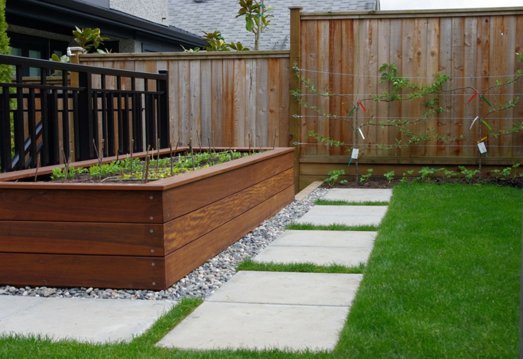 jardineras de madera Diy en el jardín