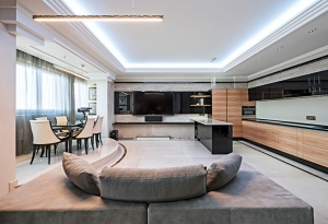 Diseños de salas modernas de estilo "hundido" para todos los interiores