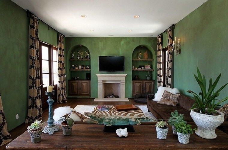 pared-habitacion-sala-color-verde