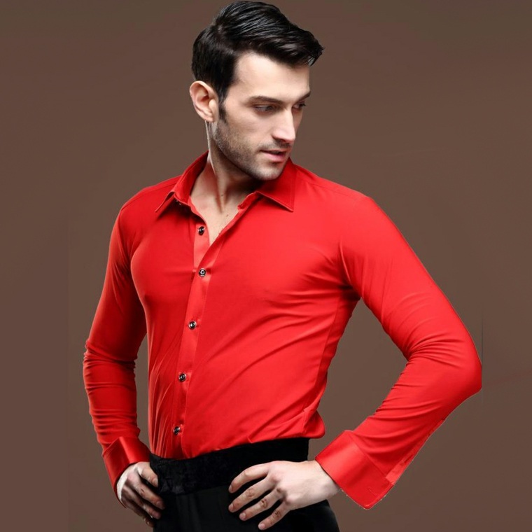 ropa de moda para hombre-camisa-roja