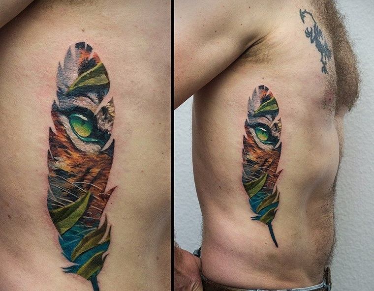 tatuajes-de-plumas-estilo-colores