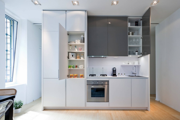 decoracion-para-cocinas-ideas-atractivas-blanco-gris
