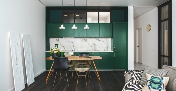 decoracion-para-cocinas-ideas-atractivas-muebles-verde
