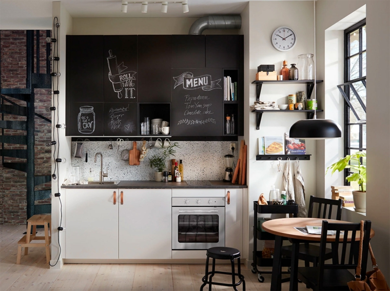 decoracion-para-cocinas-ideas-blanco-negro