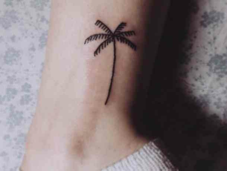 Tatuaje de una palmera