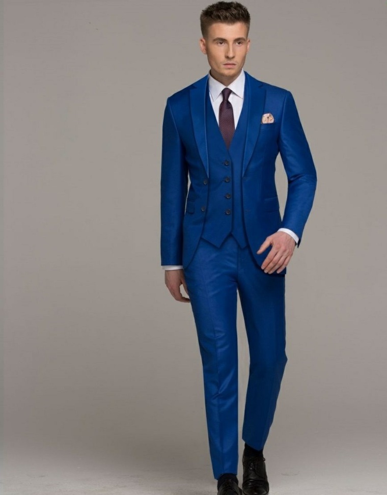 trajes para hombre-color-azul-ideas