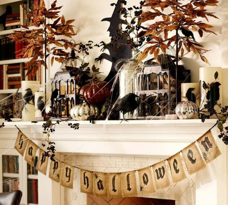 decoracion para halloween-chimenea-interior