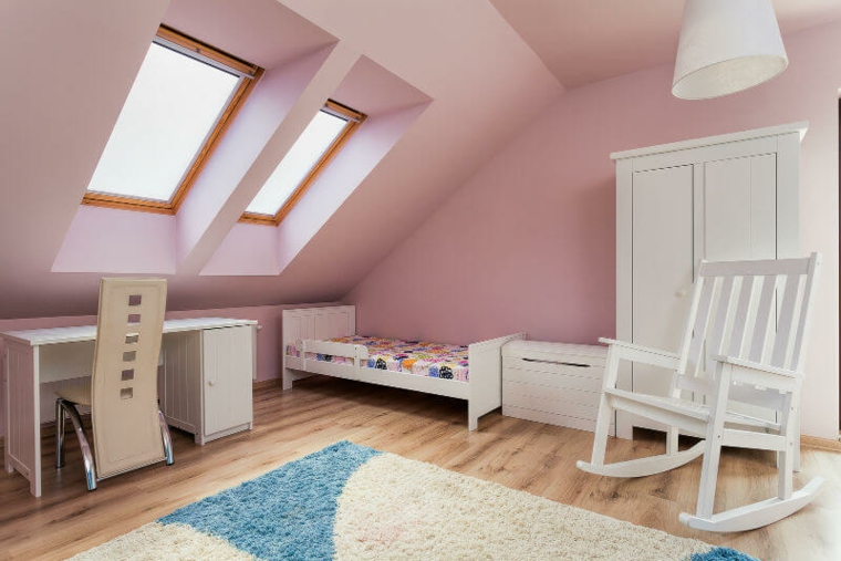 diseño de habitación rosa