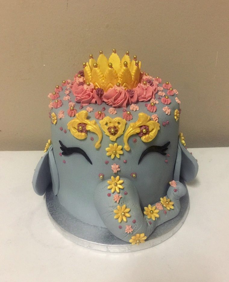 pasteles de cumpleaños para niñas-elefante