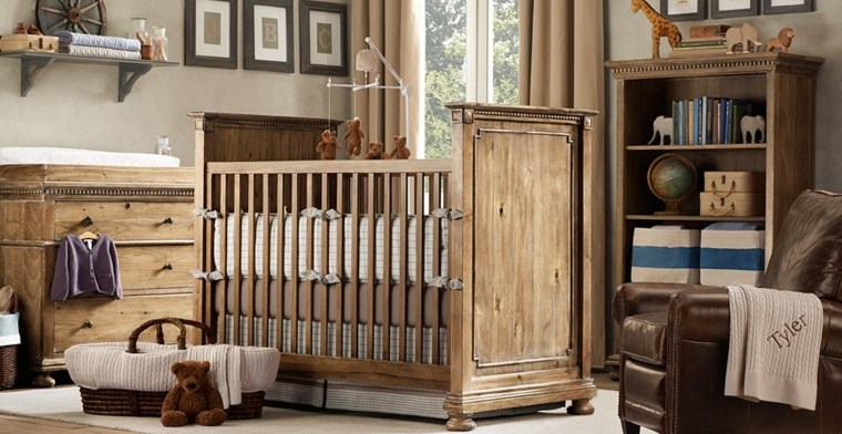 habitación-de-bebé-muebles-de-madera