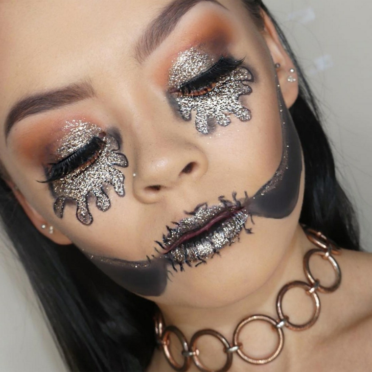 maquillaje-halloween-brillos-opciones-estilo-moderno