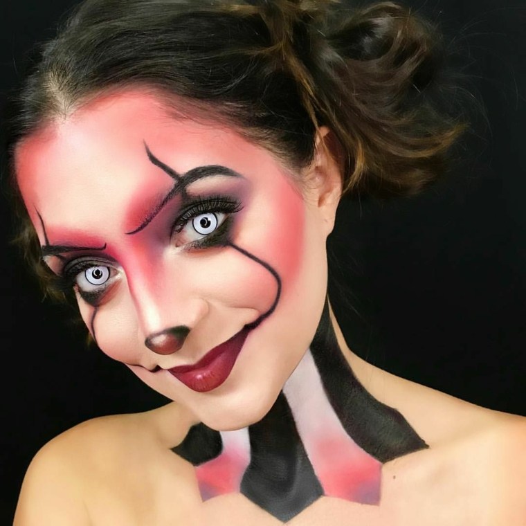 maquillaje-halloween-combinacion-colores-crear-bufon-maligno