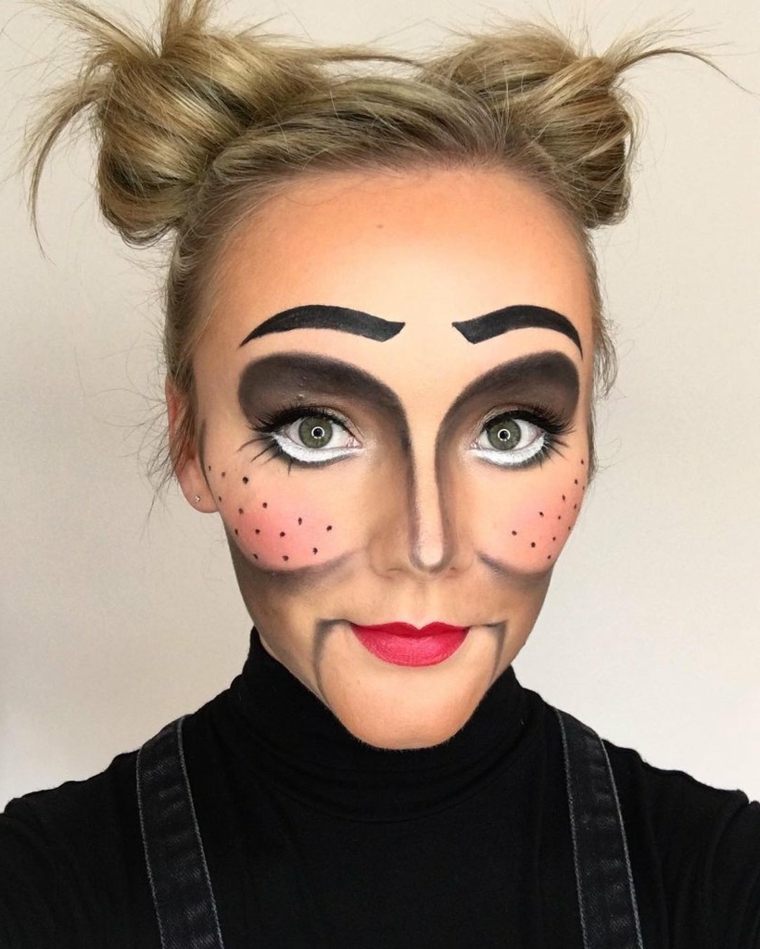 maquillaje-halloween-muneca-cabello-recogido