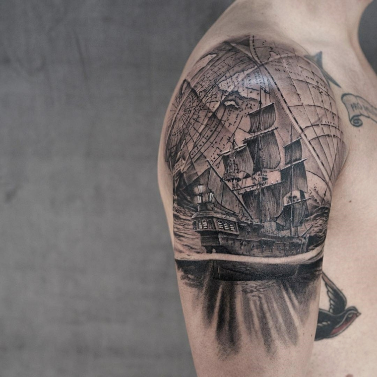 tatuaje-hombro-barco-estilo-ideas