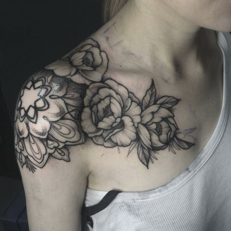 tatuajes-flores-negro-ideas