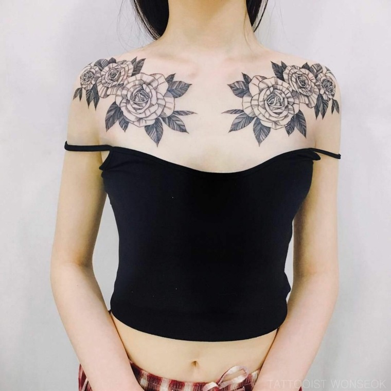 tatuajes-hombro-mujer-rosas-opciones