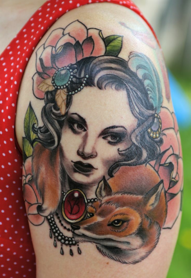 tatuajes-neo-tradicionales-cara-de-mujer