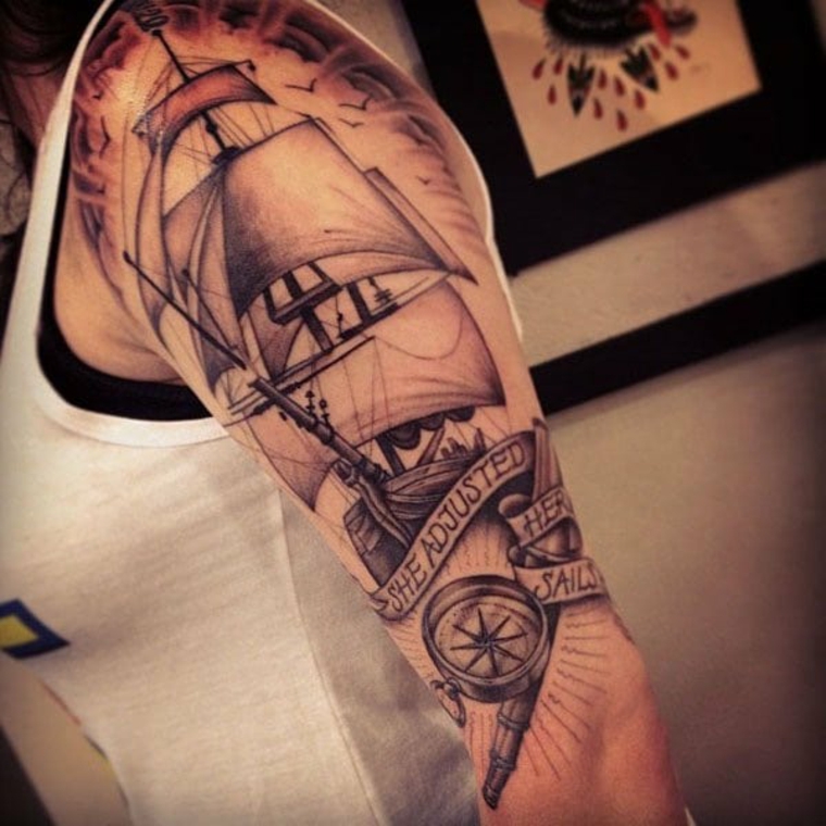 tatuajes neo-tradicionales-navales