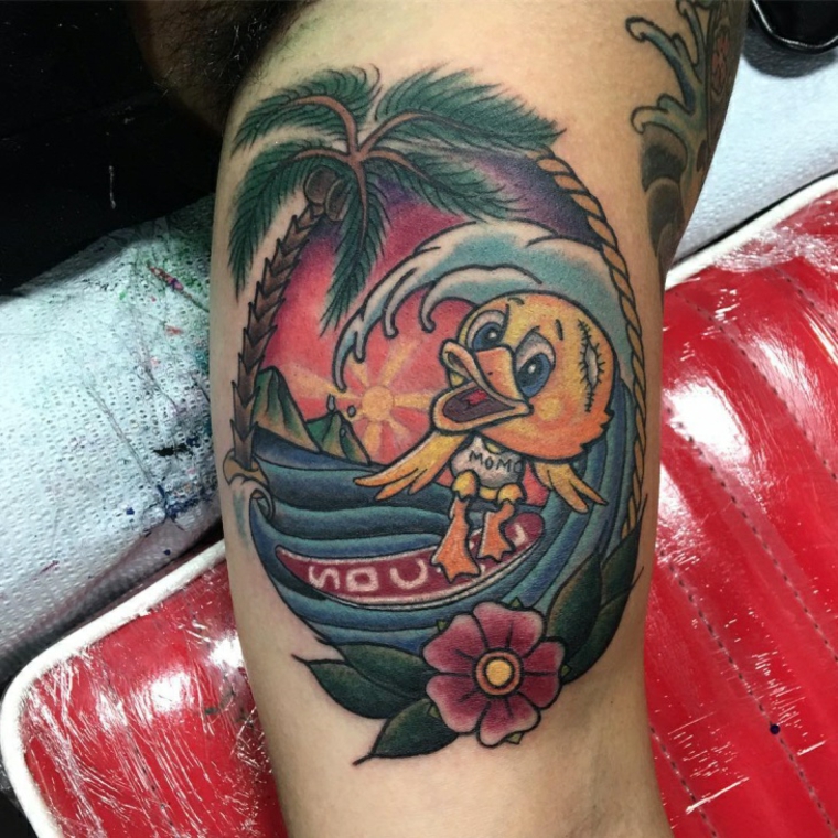 tatuajes neo-tradicionales-pato
