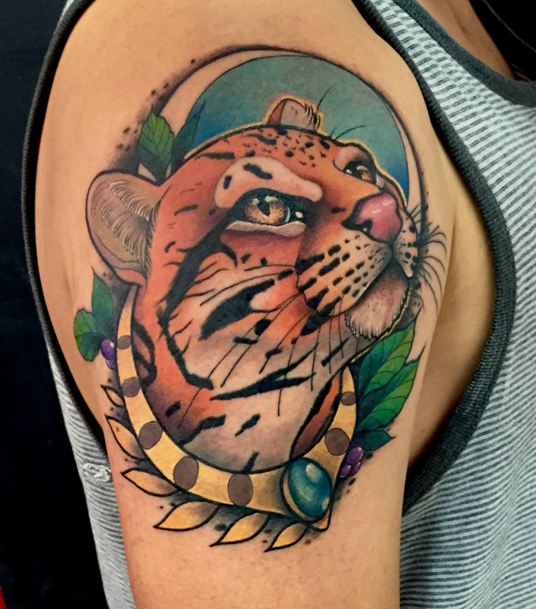 tatuajes neo-tradicionales-tigre