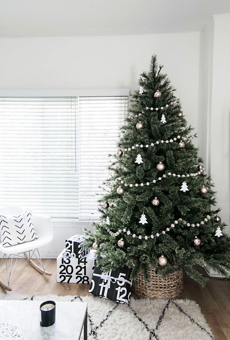 el arbol de navidad-decoracion-blanca
