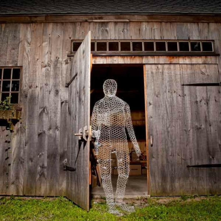 fantasmas para Halloween de-alambre