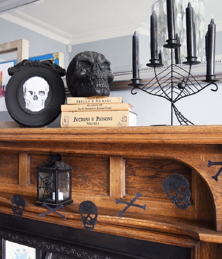 halloween 2018-guirnalda-esqueleto-ideas-originales-decorar-casa